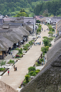 Ouchijuku, 前后镇沿 Aizu 西 Kaido 贸易路线