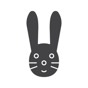 复活节兔子标志符号图标