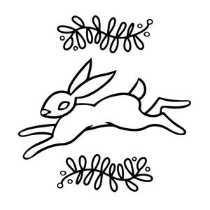 卡通兔子兔子标志