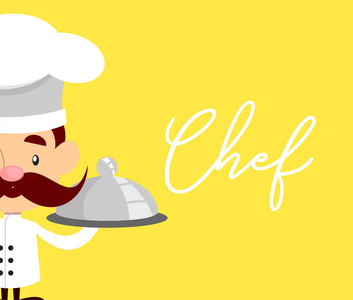 准备食品模板卡通厨师平面矢量插画设计