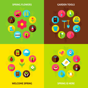 春天的花园概念集