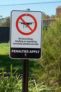 澳大利亚没有无人机标志, 禁止发射着陆或操作遥控驾驶飞机
