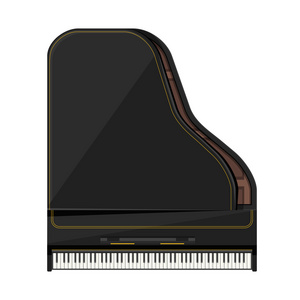 矢量平面样式的钢琴图