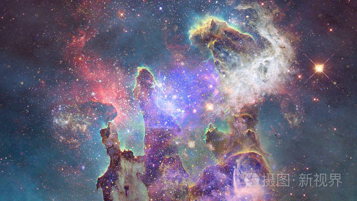 星云,神秘的宇宙深空的星星.这幅图像由美国国家航空航天局提供的元素