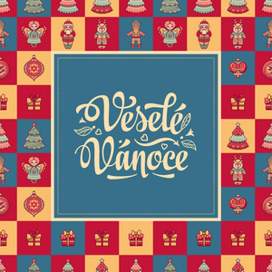 Vesele vanoce贺卡。在捷克共和国的圣诞节