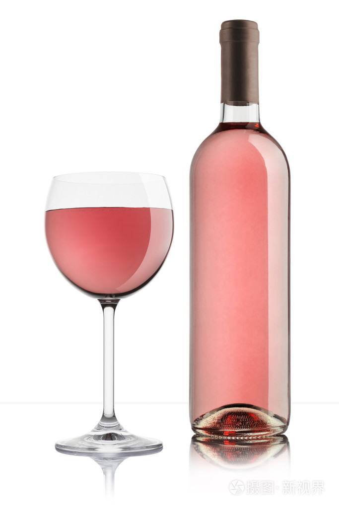 玫瑰葡萄酒瓶