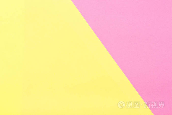 粉红色和黄色的彩色纸张纹理背景.趋势颜色, 几何纸张背景.