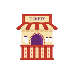 被电信息售票办公室被隔绝在白色背景.