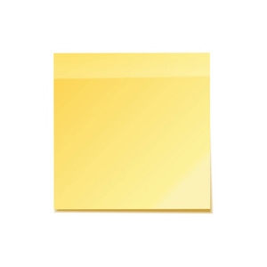 与阴影透明背景上孤立的粘滞便笺。黄色的纸。消息在便条纸上。提醒我们。矢量图