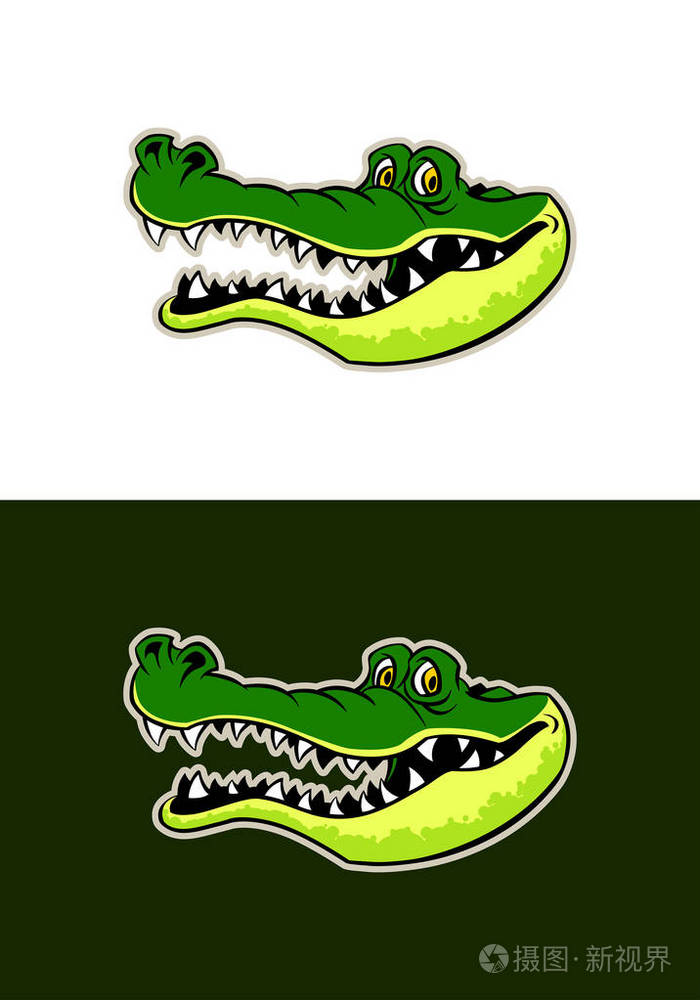鳄鱼头贴纸