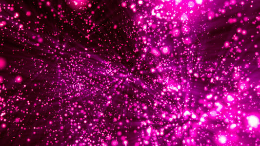 紫色抽象背景。渲染发光粒子