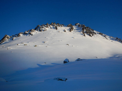 冬天  和攀爬在奥地利阿尔卑斯山