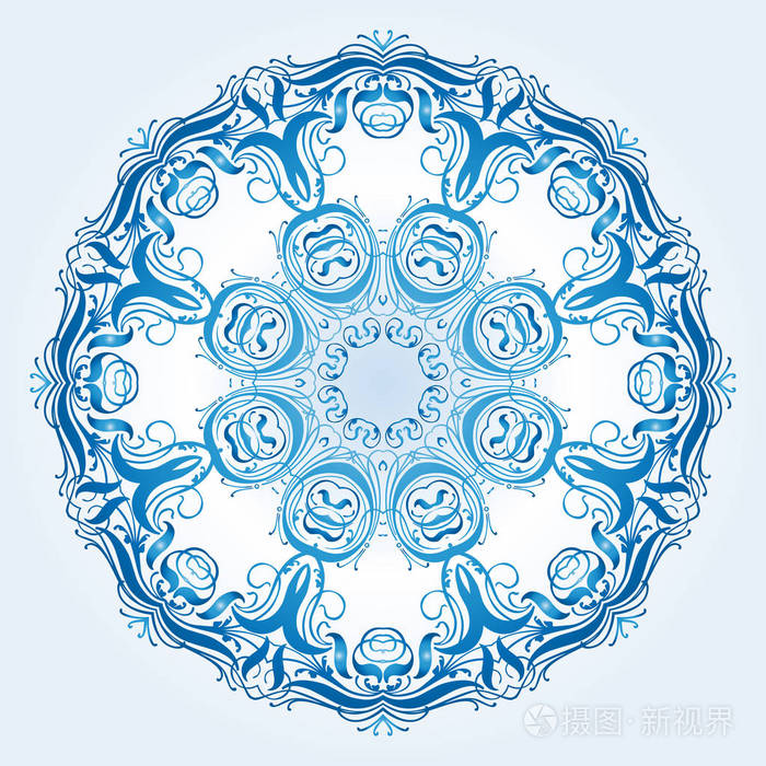 浅蓝色八角, 对称几何元素的图案.用于设计和 creativit