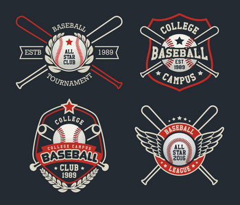 棒球徽章标志设计适合标志 徽章 旗帜 会徽 标签 徽章和 t 恤设计