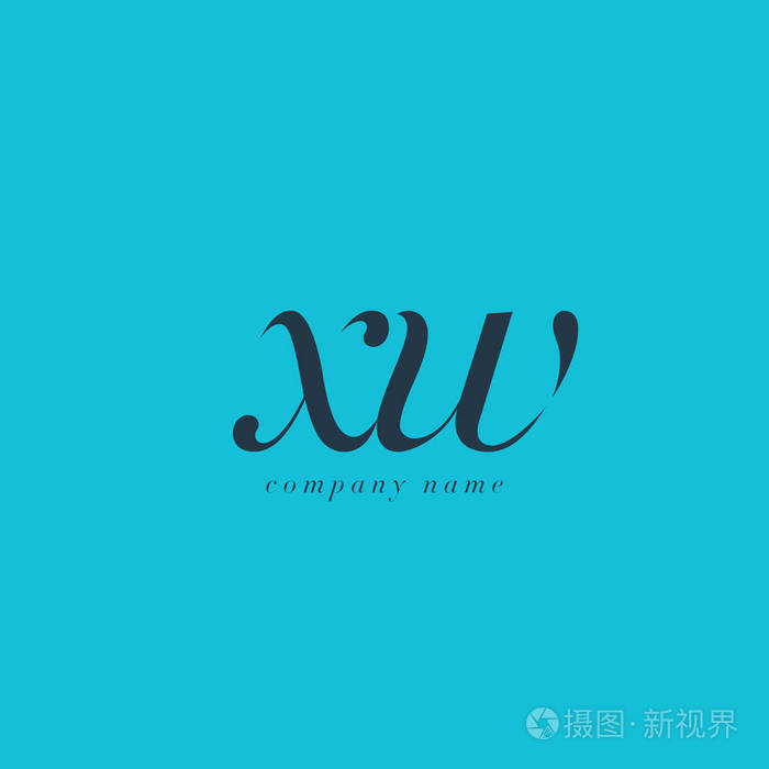 xw 字母标志模板