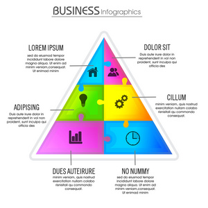 商业创意的信息图表三角形