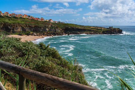 洛伦索在 Ericeira. 洛伦索海滩是世界冲浪保护区的一部分, 它的权利 Ericeira 村外