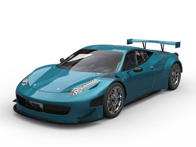 青色金属深青色金属种族跑车工作室拍摄照片