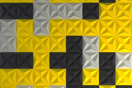 黑色 白色和黄色的金字塔形状的模式