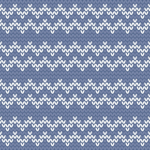 平铺蓝色和白色针织矢量模式