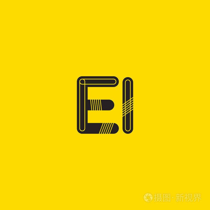 ei连接字母徽标