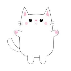 粉红色的小猫图片-粉红色的小猫素材-粉红色的小猫插画-摄图新视界