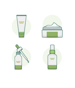 化妆品和美容产品的包装图标