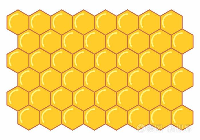 白色背景下蜂窝的插图插画-正版商用图片0ooht7-摄图新视界