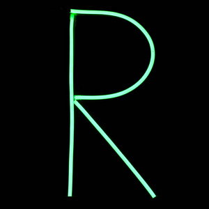 绿色霓虹灯字母字母