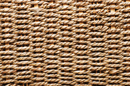 编织的篮纹理。纹理的天然纤维为背景做的篮子