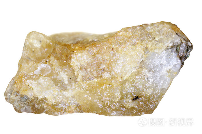 在白色背景上的石英