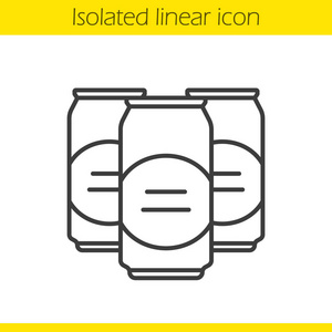 啤酒罐线性图标