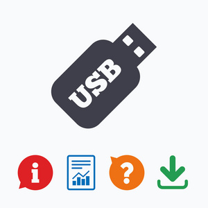 usb 棒签名图标