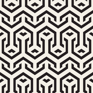 重复六角点阵的几何背景矢量无缝几何图形.简单的抽象线条格.