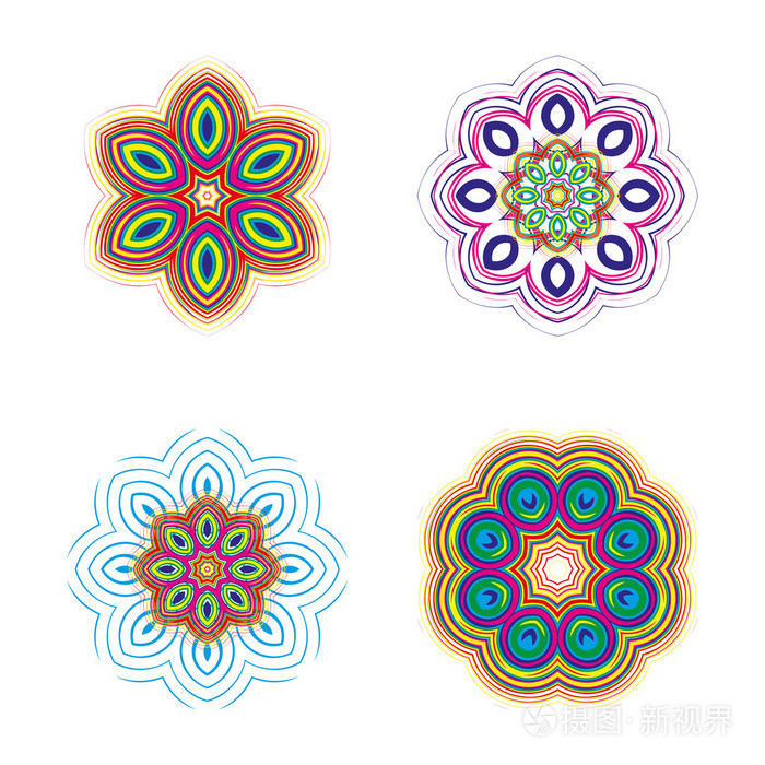 美丽的圆形图案,为您的设计的.圆形图案的一套