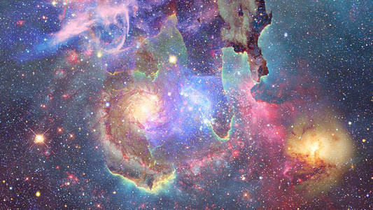 星系和星云。抽象空间背景。此图像装备由美国航空航天局的元素