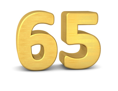 3d 数字 65 金