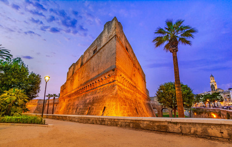 巴里, 意大利, 普利亚: swabian 城堡或卡斯特罗玛丽·斯皮尔, 也叫