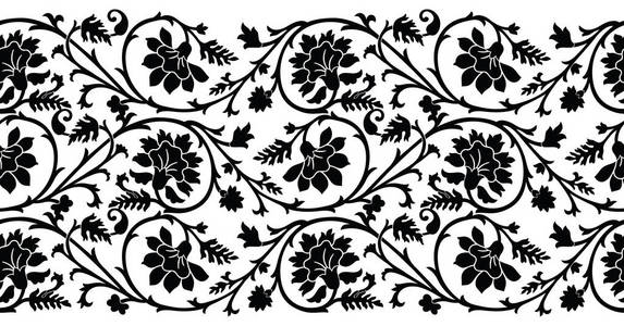 黑白花边边框图片大全