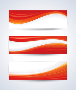 红色白色横幅 插画