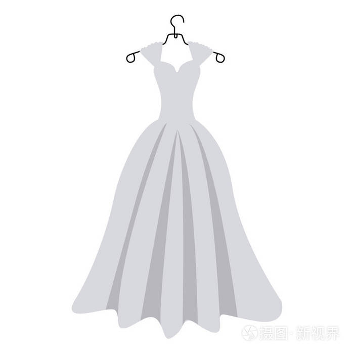 多彩的剪影服装新娘礼服插画-正版商用图片0opl6i-摄图新视界