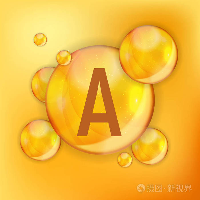 维生素 a 图标抗氧化剂.矢量插图