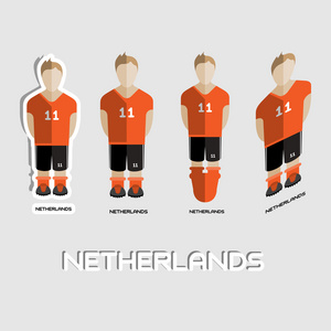 荷兰足球队运动服模板