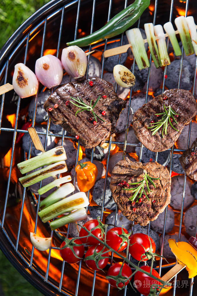 烧烤牛肉牛排特写