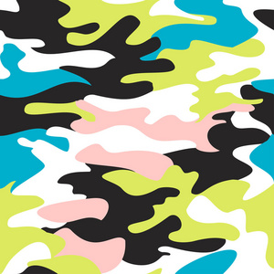 迷彩图案背景无缝服装打印,可重复照片