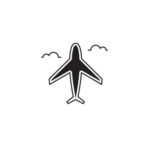 航空公司线路徽标模板图片