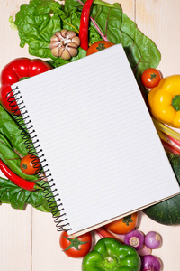 笔记本用新鲜有机蔬菜