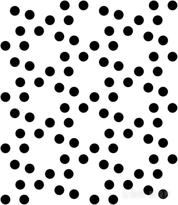 矢量现代无缝几何图案点黑白a