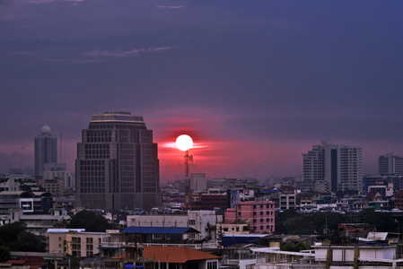 在曼谷日落