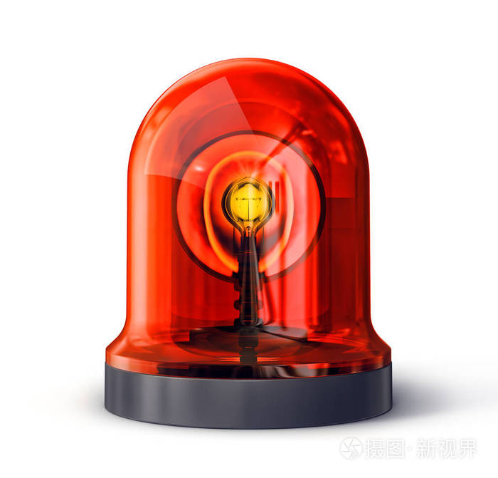 警报器上白色孤立